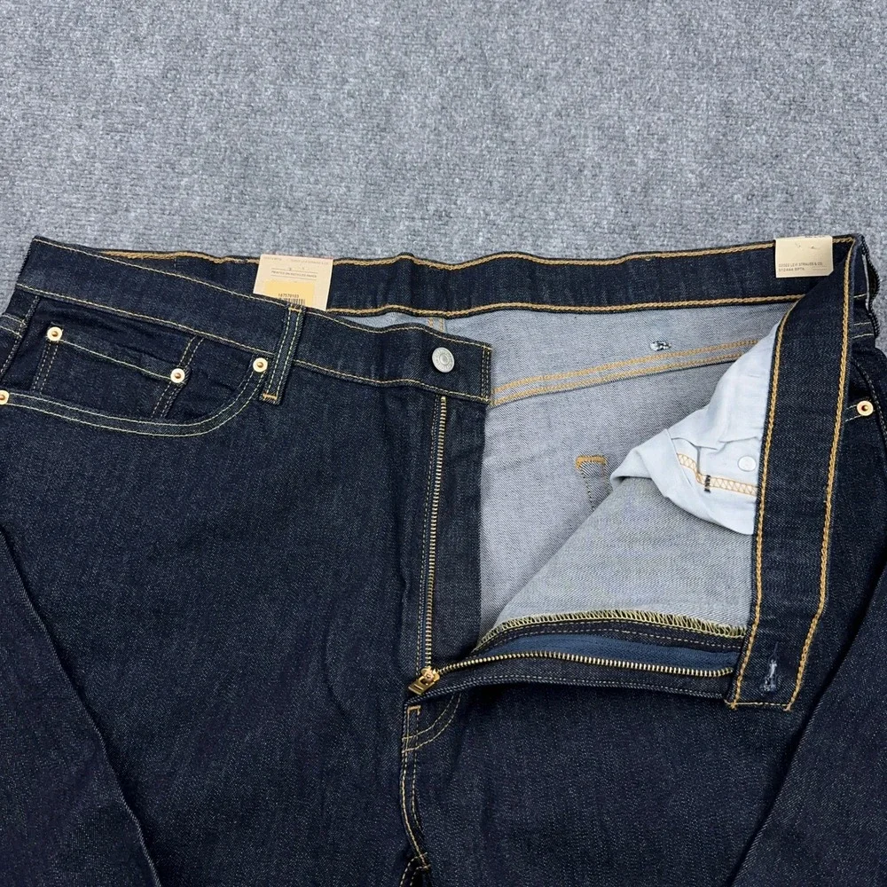 NEW Levi's 541 Athletic Taper Jeans Mens 46x34 Dark Indigo Wash Stretch Denim